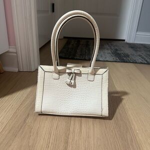 Liz Claiborne Cream Crocodile-Embossed Shoulder Bag